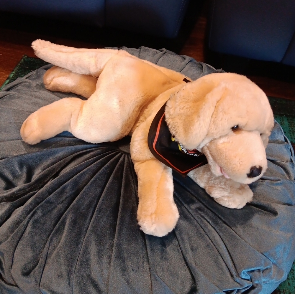 Vintage 2003 Harley Dividson  Plush Dog Toy - Tan